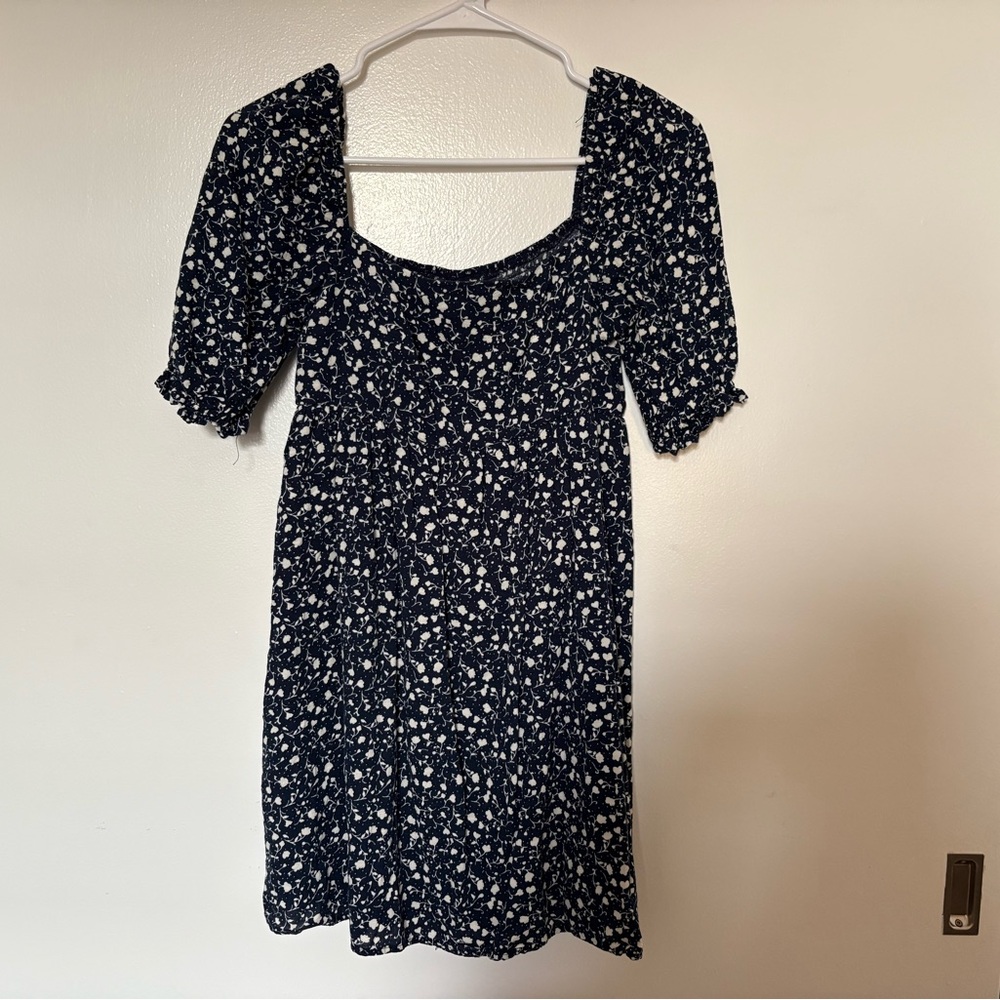 Mi ami navy floral mini dress